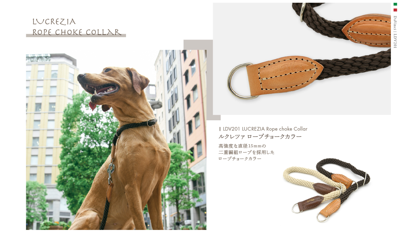 Da Vinci（ダウィンチ）LDV201ルクレツァロープチョークカラー・首輪